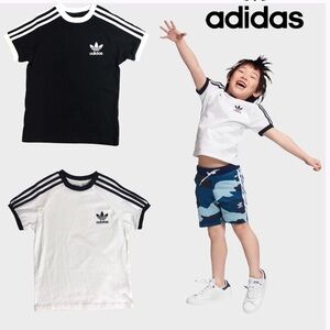 NWT adidas 3-Stripes S/S T-Shirt, Black Or White